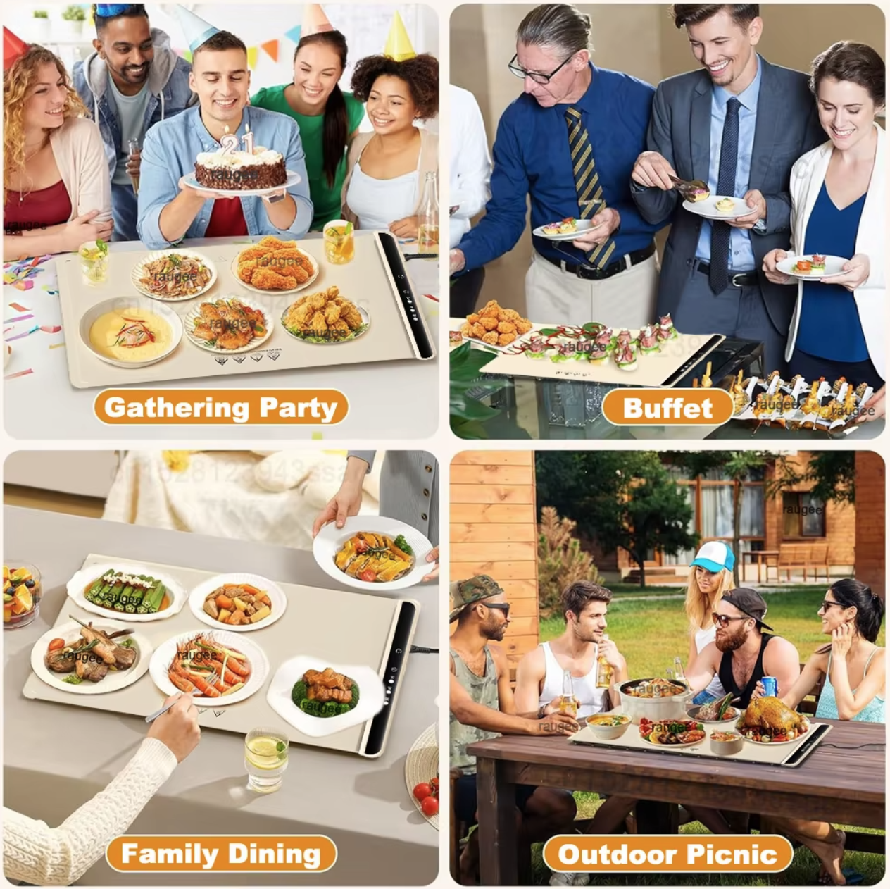 Faltbare Wärmematte für Speisen